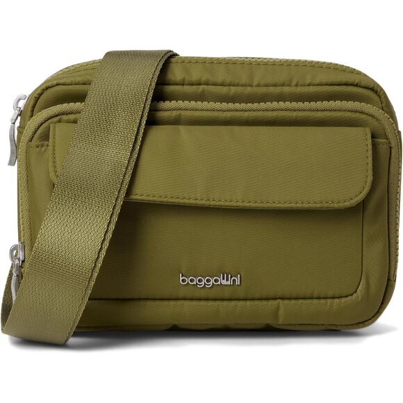 Modern Nylon Crossbody Bag Womens Adjustable Detachable Strap Zipper Compartment - Picture 1 of 6